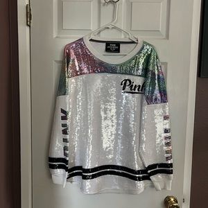 Victorias Secret PINK. Limited Release sequin open back tunic.